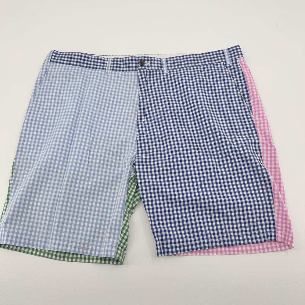 Castaway Nantucket‎ Island Gingham Shorts Mens 42 Multicolor Patchwork Preppy